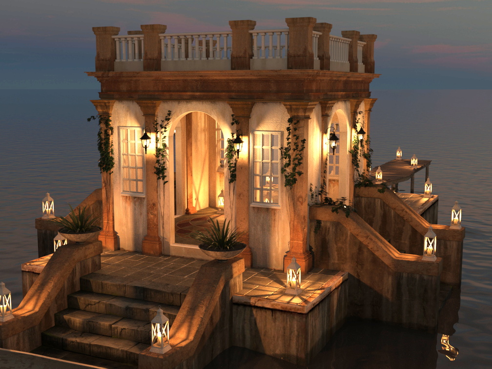 Seaside rezidence - večerní detail