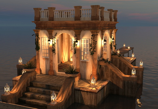 Seaside rezidence - večerní detail