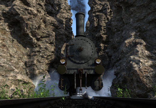 Parní vlak v kaňonu
